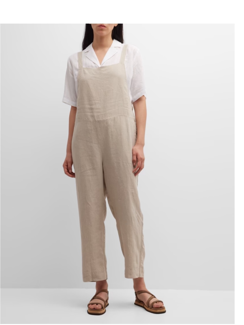 Eileen Fisher Linen Beige Jumpsuit